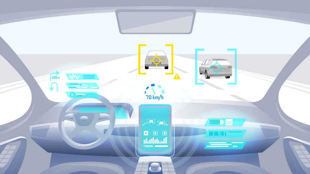 自動運転（Automated Driving）のイメージ図