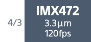 4/3 IMX472 3.3μm 120fps