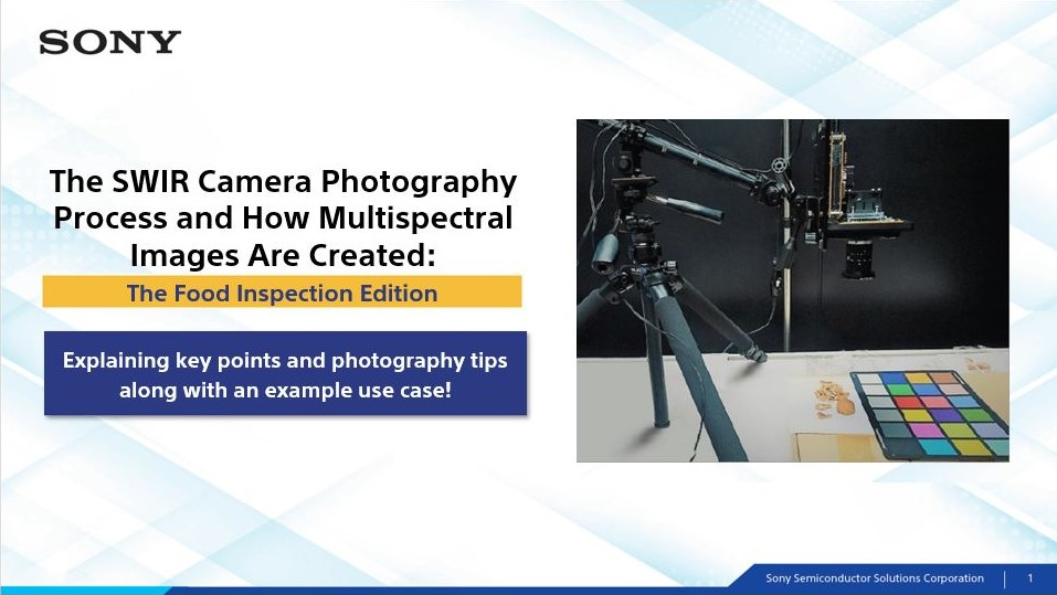 The SWIR Camera Photography Process and How Multispectral Images are Created<br>(The Food Inspection Edition)